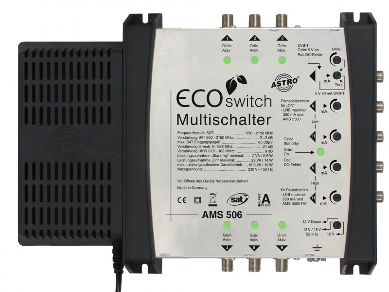 Product: AMS 506 ECOswitch, Premium stand-alone multiswitch